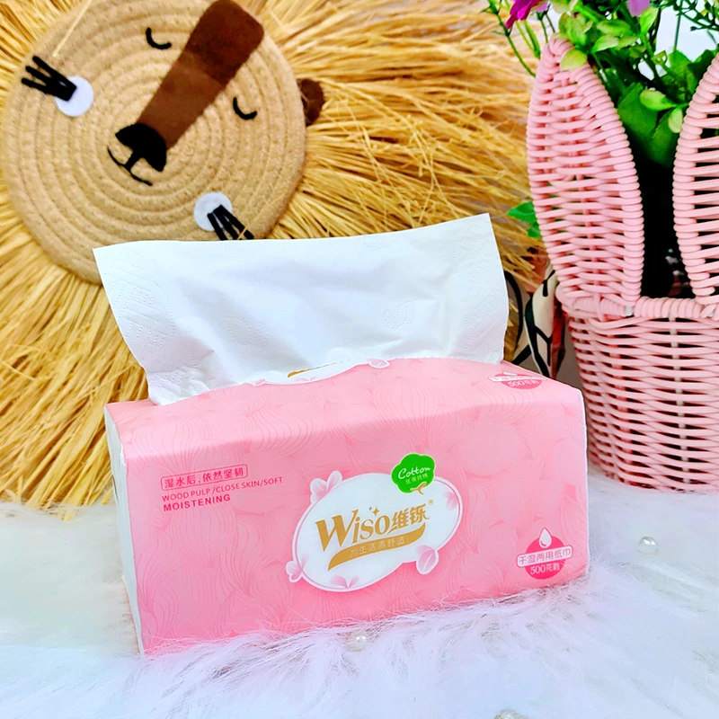 鑫龙 维铄花韵500软抽纸巾大包实惠装家用面巾纸吸水加厚擦手纸