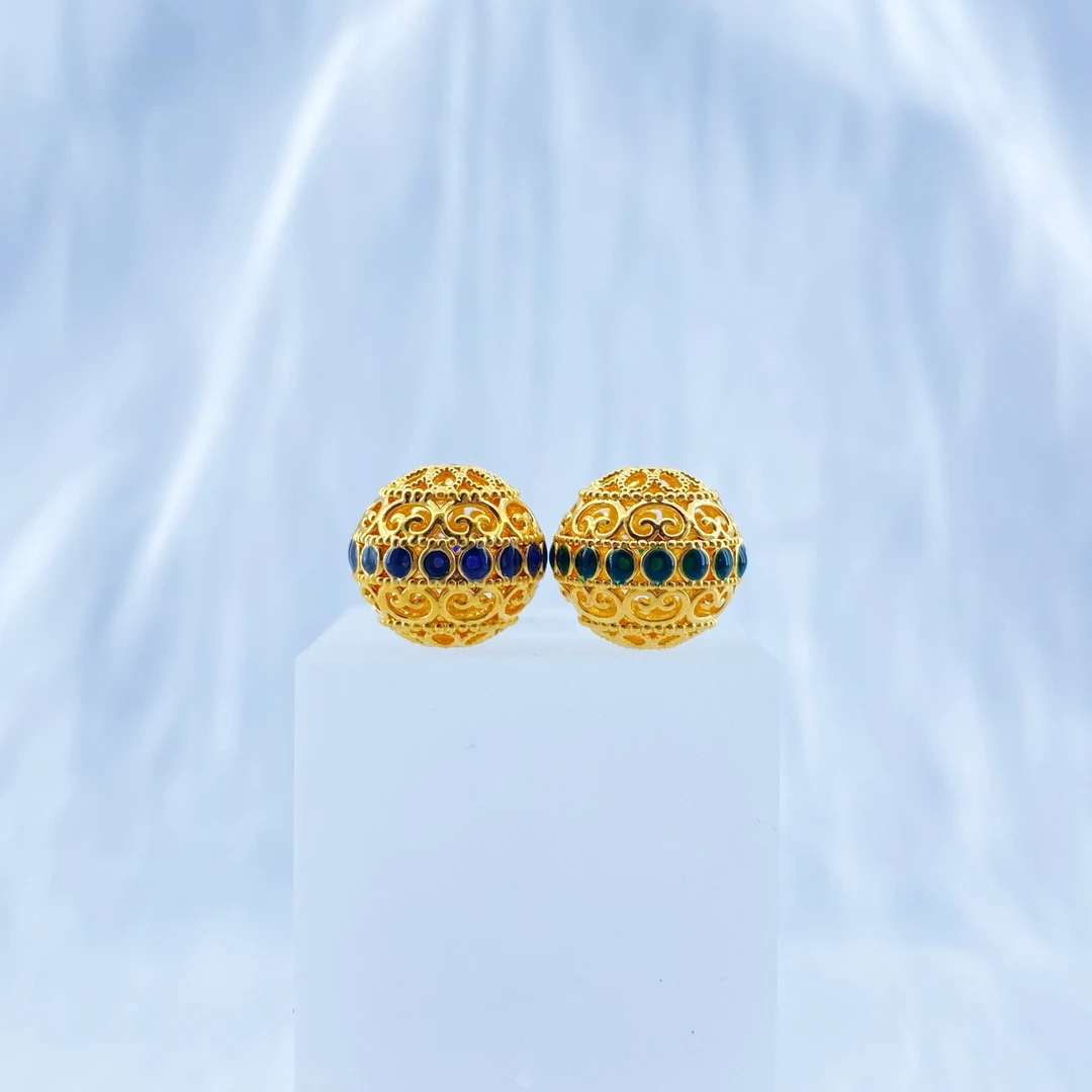 足金999炫彩珐琅转运珠L12-1