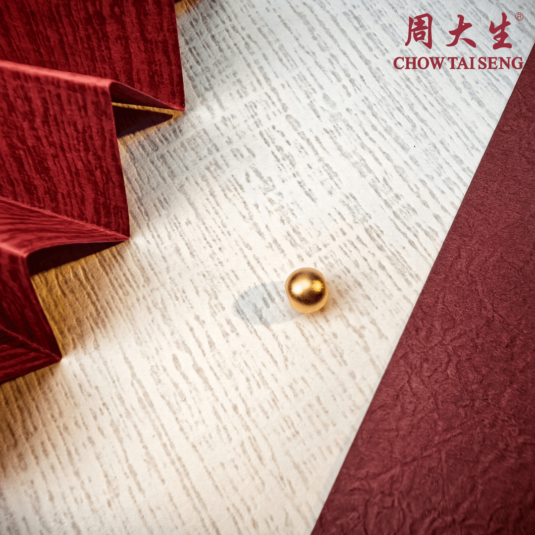 Chow Tai Seng/周大生周大生小金珠转运珠月月存月月富黄金小珠子