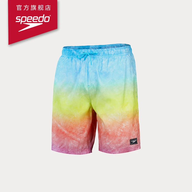 Speedo速比涛24新品缤纷复古男子度假风沙滩裤度假