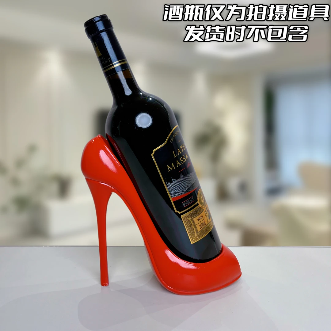 欧式创意网红高跟鞋红酒架子酒柜玄关家用客厅装饰品个性乔迁送礼