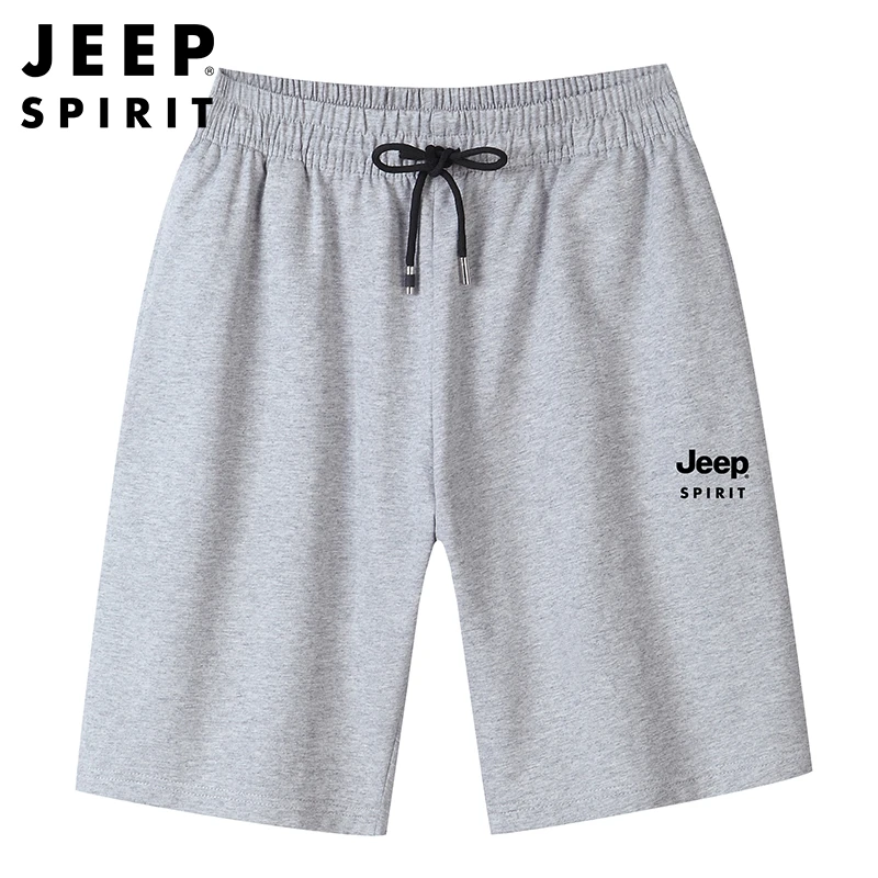 JEEPSPIRIT裤子大码男士短裤运动夏季薄款宽松休闲裤透气直筒中裤