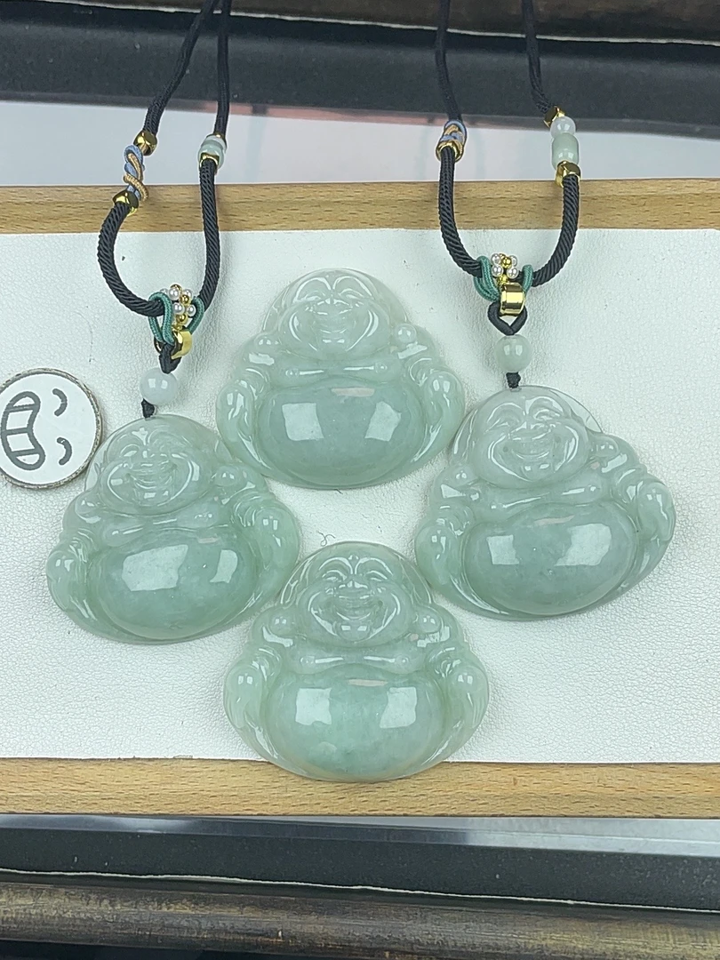5A010翡翠油浅色大佛+送同款绳子（多样性发其一）
