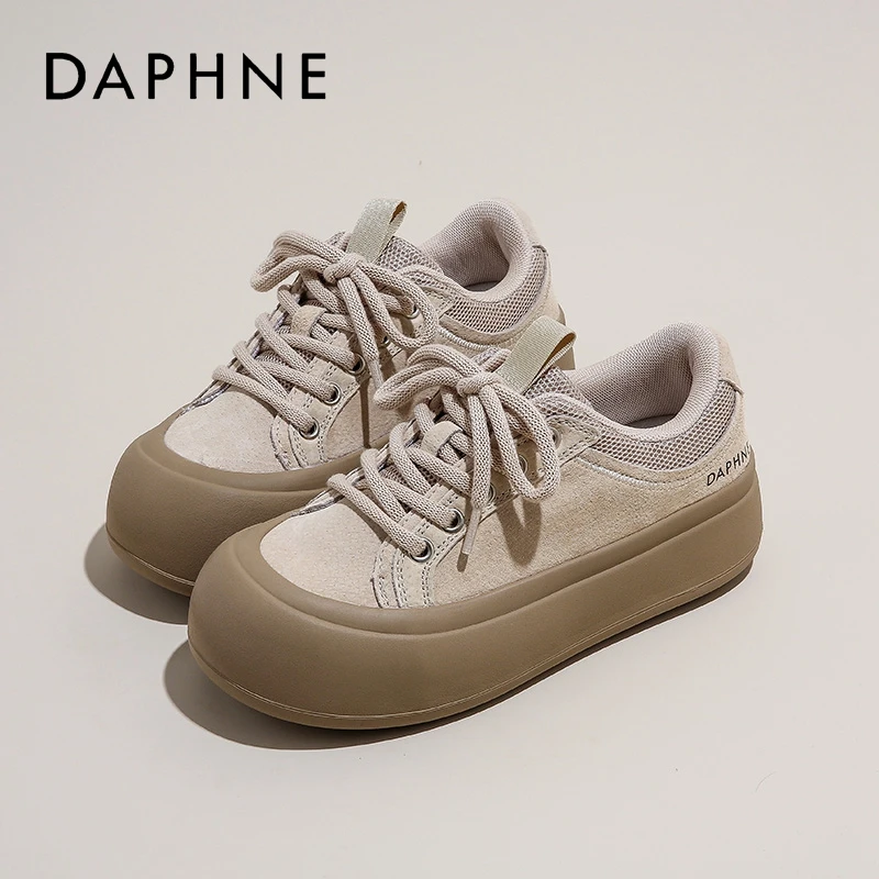 Daphne/达芙妮厚底大头2025秋冬上新百搭运动休闲女板鞋溯源好物