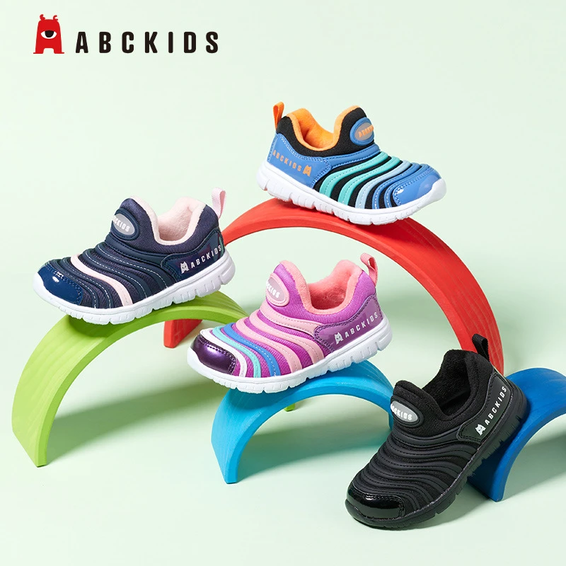 ABCKIDS宝宝鞋子毛毛虫鞋婴幼儿鞋子加绒二棉鞋男女童软底运动鞋