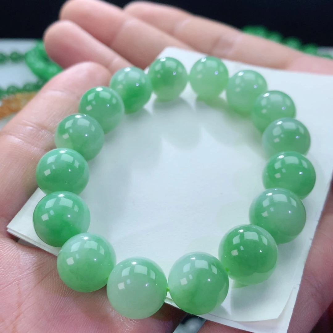 翡翠手链未镶嵌034卡12.8