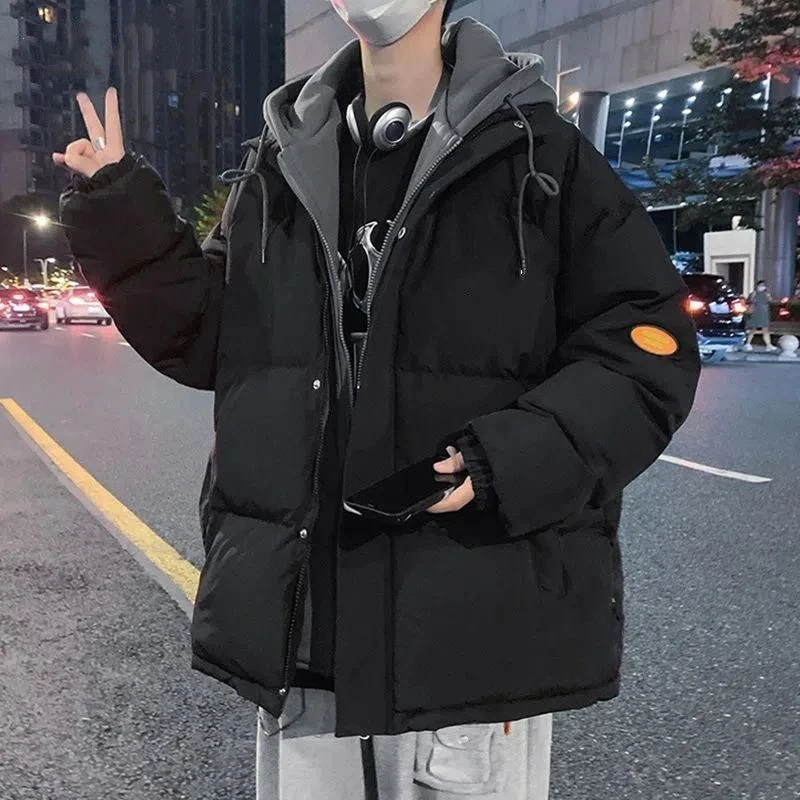 波司澄新款韩版羽绒棉服男士冬季新款青少年学生连帽保暖棉衣外套