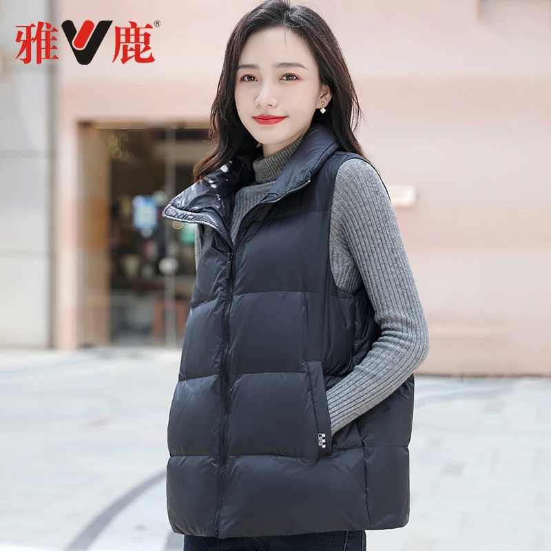 雅鹿新国标90白鸭绒时尚保暖秋冬百搭羽绒马甲2705