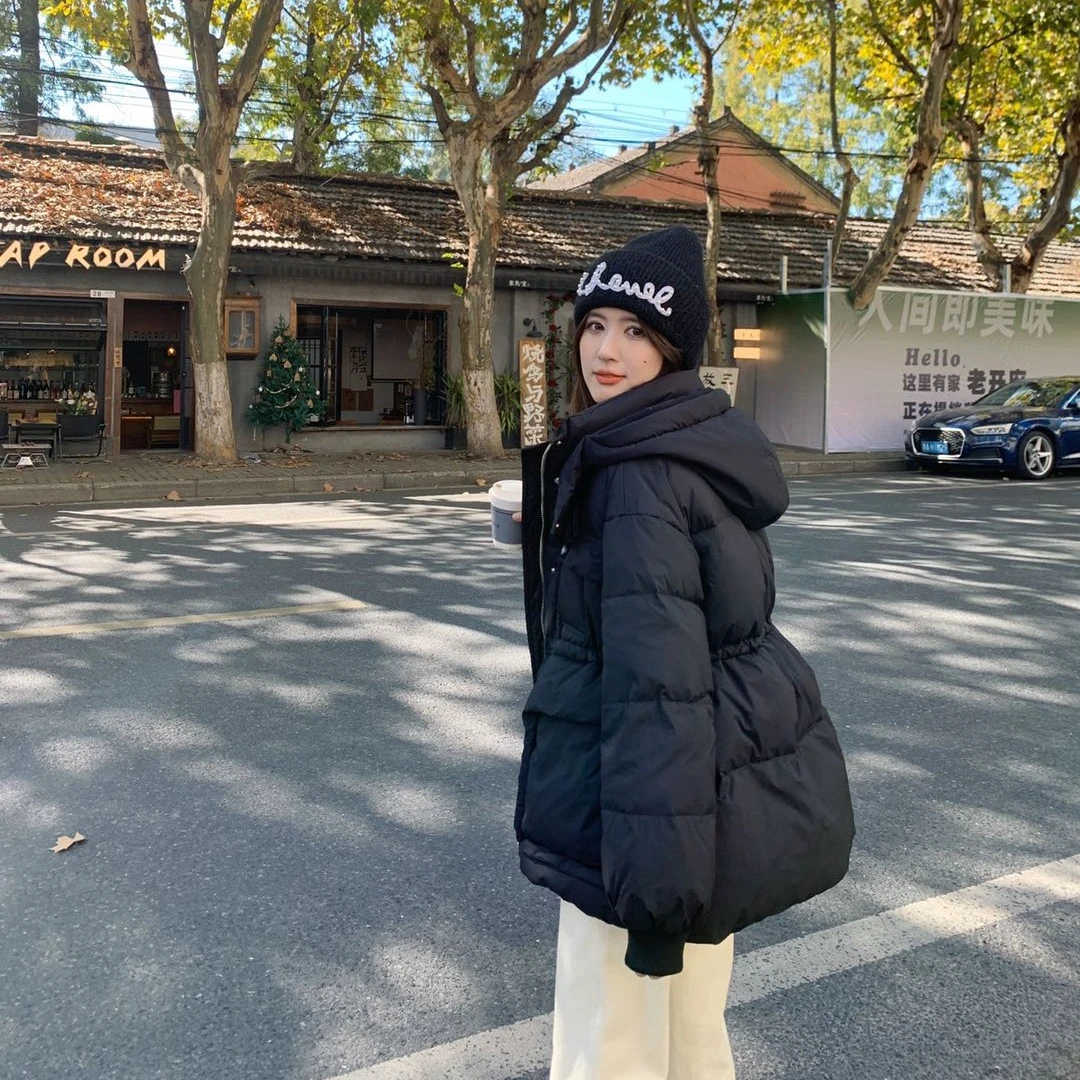 【panpan家】连帽中长款加厚百搭保暖休闲潮流时尚冬装