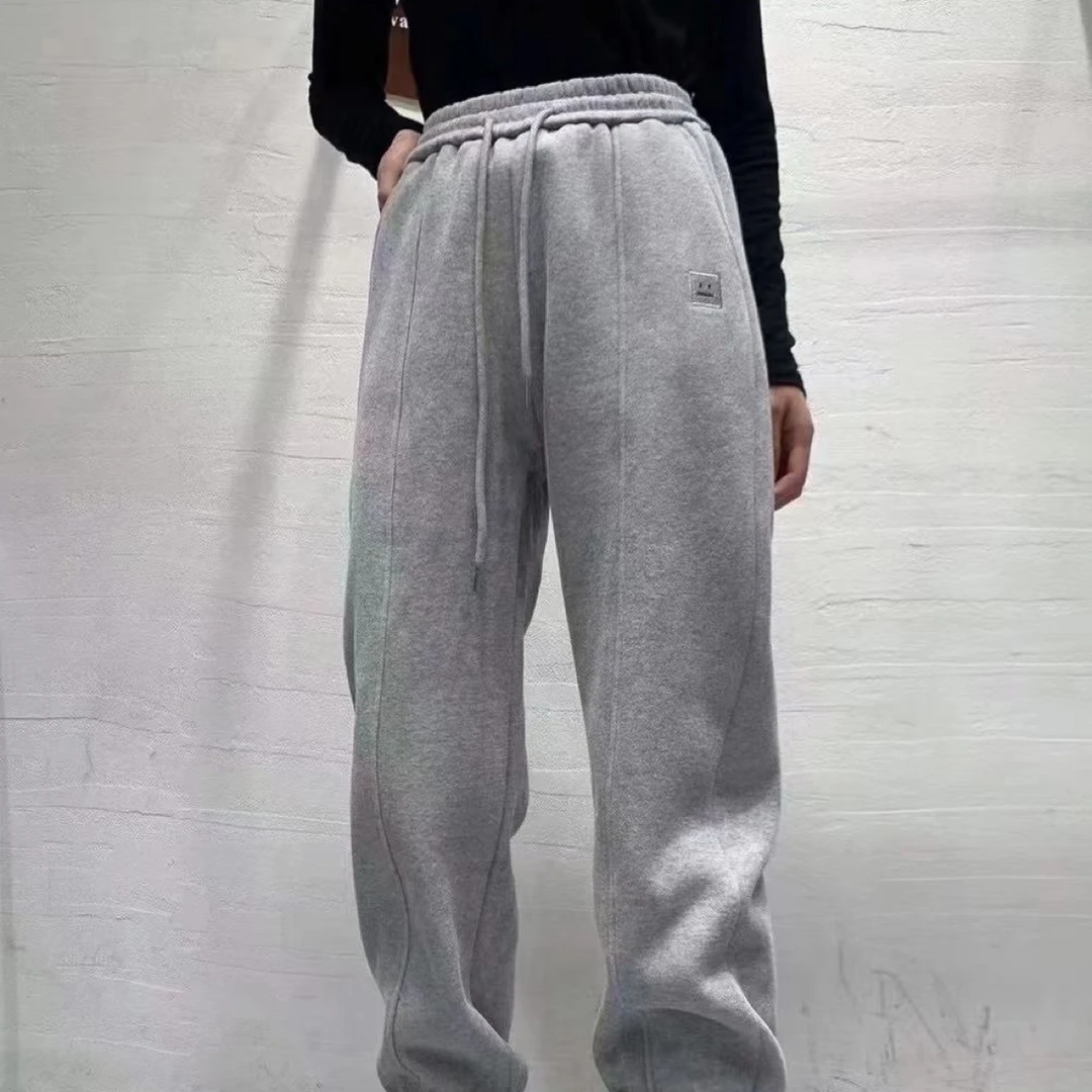 【panpan家】0111-002休闲束脚百搭韩版加绒运动裤休闲裤