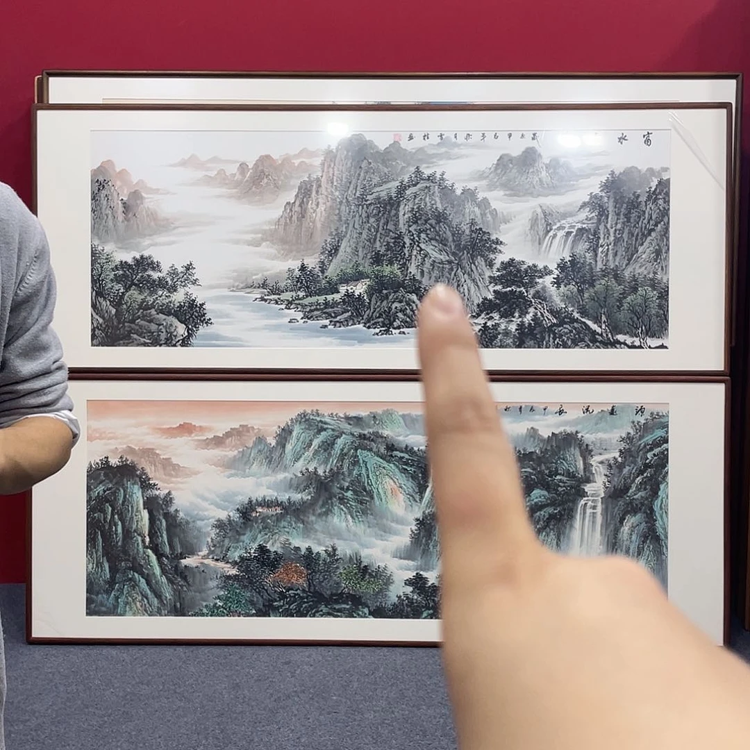 绘画带框绘画作品