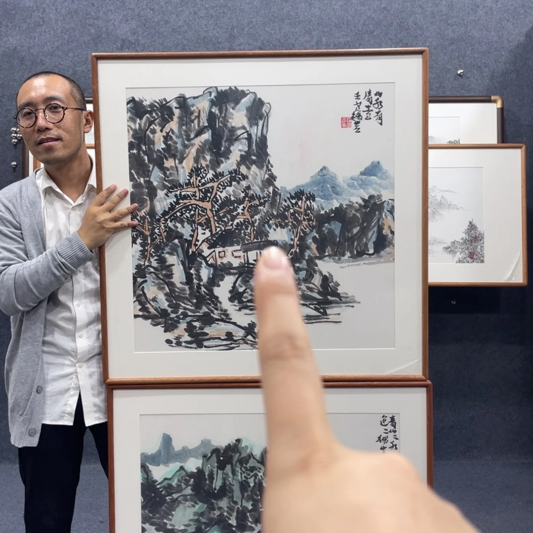 绘画带框绘画作品