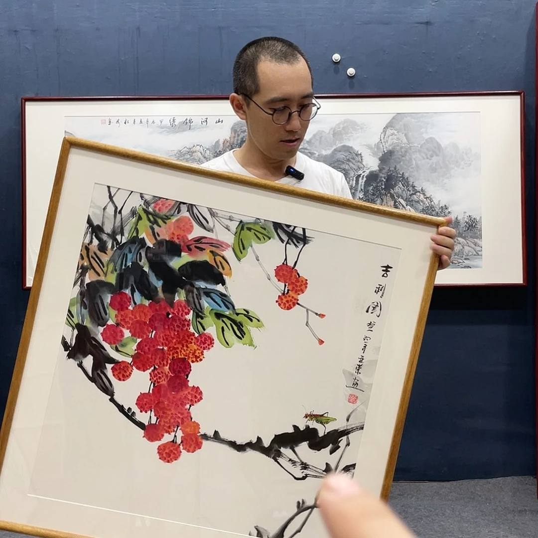 绘画带框绘画作品