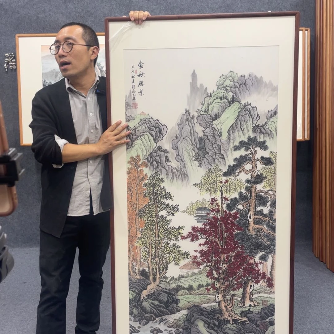 绘画带框绘画作品