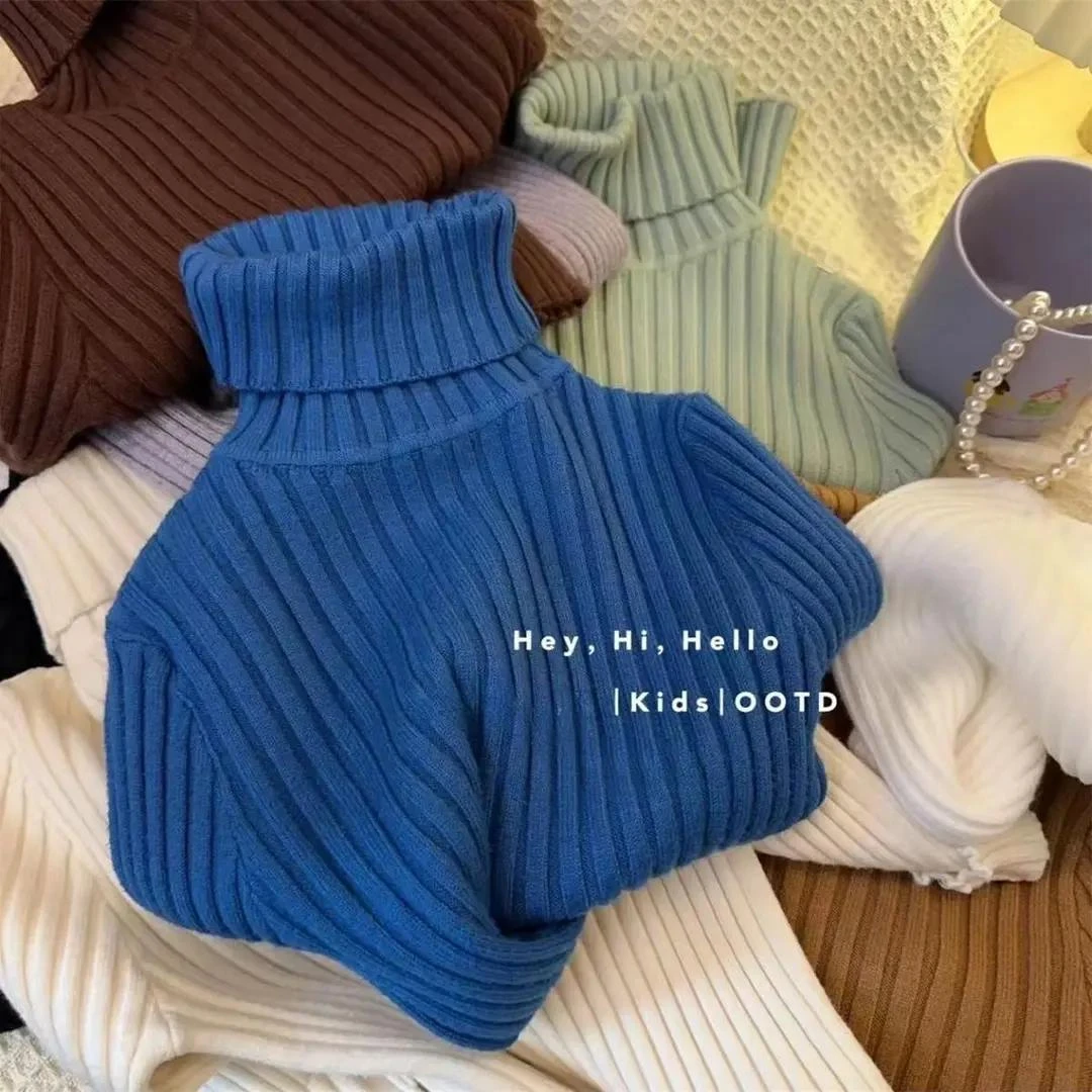 童高领毛衣儿童百搭打底衫气秋冬季男宝套头韩P