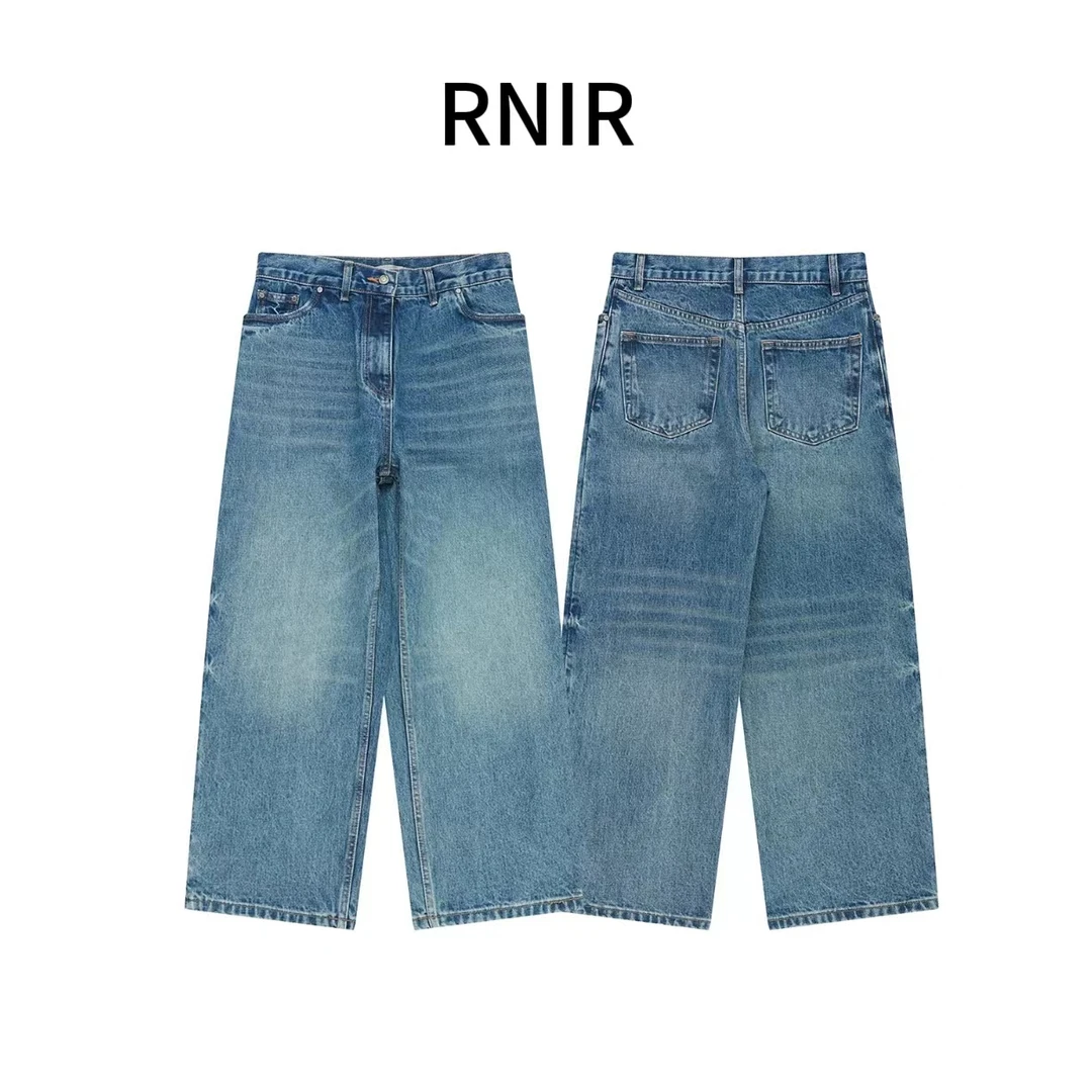 【水洗直筒牛仔裤】ND24KZ673美式夏季高街宽松潮流复古休闲牛仔裤