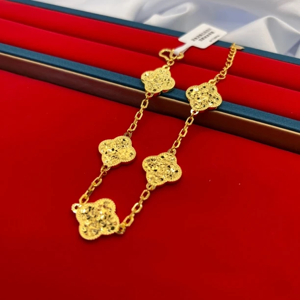 足银手链 Q TY G  X 碎冰冰四叶草手链——现现