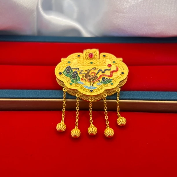 吊坠足银珐琅 小鹿天子门生 一"鹿"平安一"鹿"幸福一“鹿”奔向财富