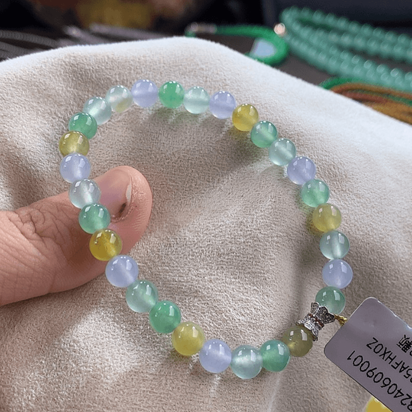 【闪购商品】翡翠手链未镶嵌马卡龙多宝