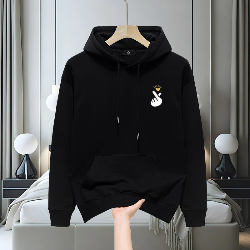 仓石一树潮流时尚连帽卫衣男春秋冬纯棉宽松休闲加绒情侣上衣外套