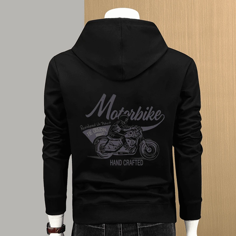 仓石一树连帽卫衣男士春秋冬季时尚潮牌印花加绒百搭长袖上衣外套