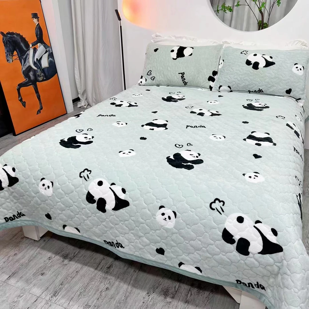 S秋冬新品【150*200cm】加厚保暖牛奶绒直角边柔软单床盖颜色随机