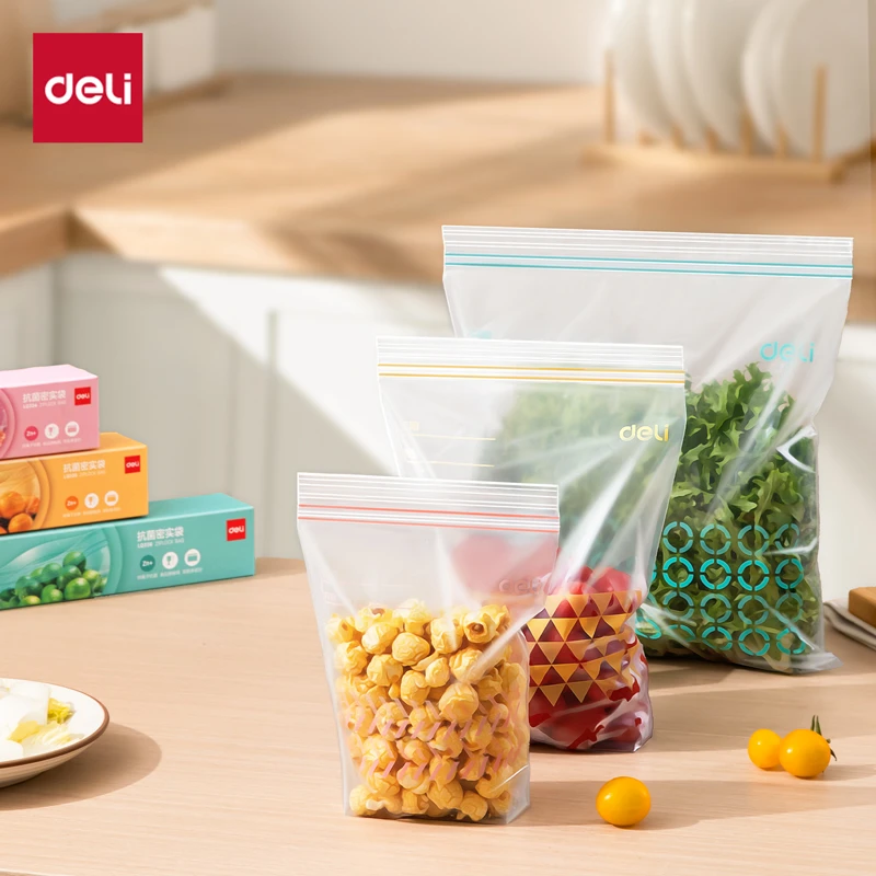 【直播专享】得力封口拉链袋滑链款组合款可装食品方便收纳整理