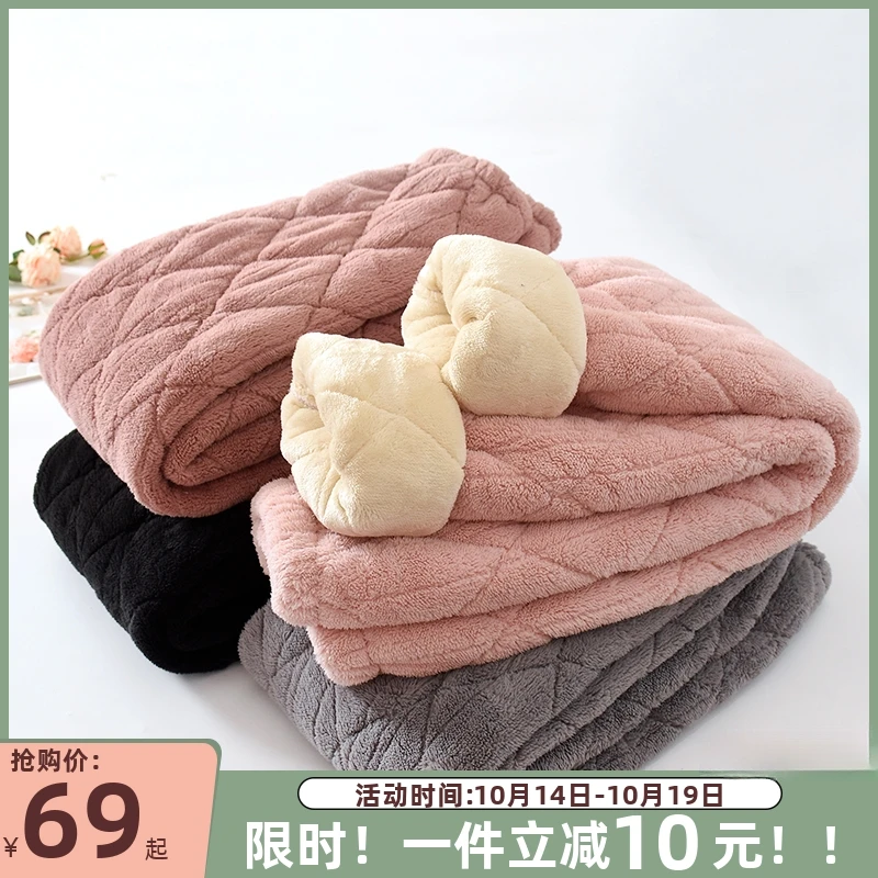 【超厚】情侣睡裤男女冬季三层加厚夹棉保暖裤男士棉裤冬天家居裤