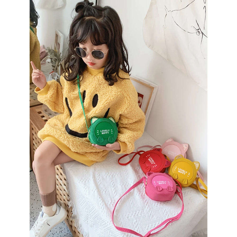 宝宝包包超萌可爱猫咪卡通包儿童小圆包时尚洋气公主包女童斜挎包