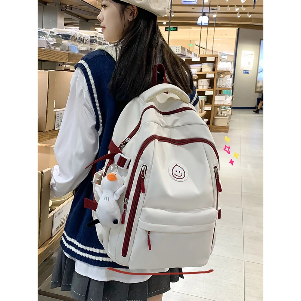 小学生书包女初中生中学生高中大学生背包ins简约电脑包双肩包