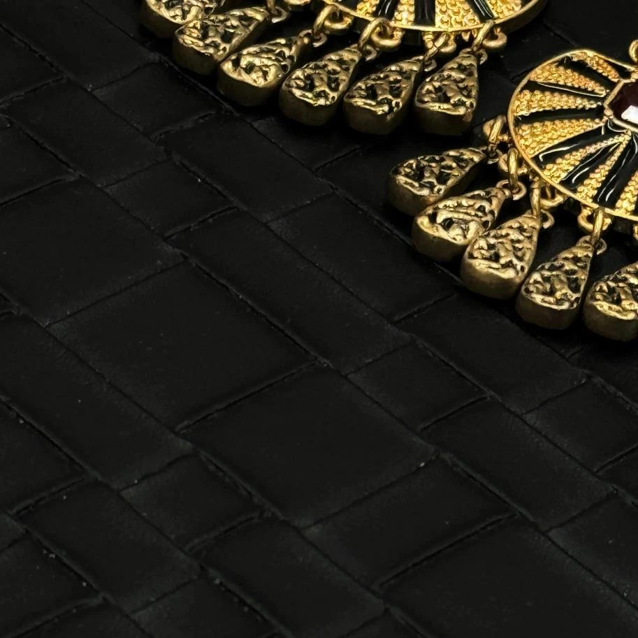 铜合金耳饰 vintage 古铜滴釉斑马流苏耳饰 YS-20