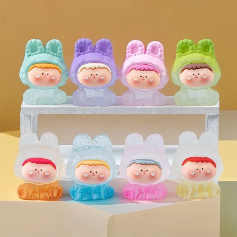 （拆袋）创意渐变手感漆莉莉丝 爱心脸diy饰品配件汽车桌面摆件