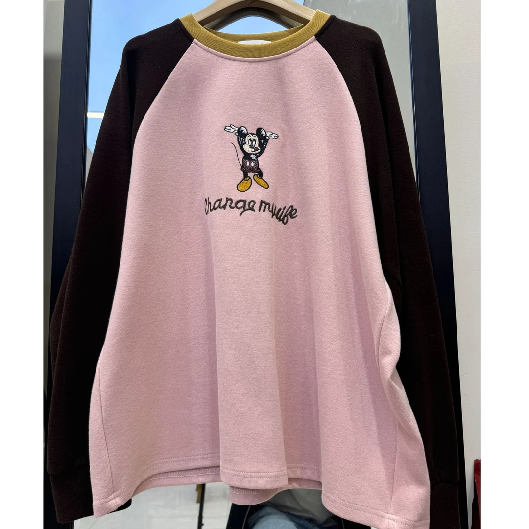 【福利】加厚磨毛长袖T恤女秋冬宽松休闲胖mm显瘦打底衫