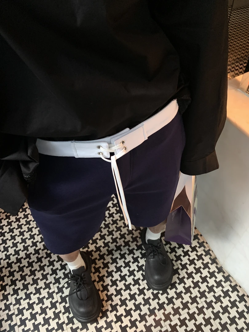 ESC MAN STUDIO/自制 夏季穿搭look颜值miu撞色休闲百慕大短裤