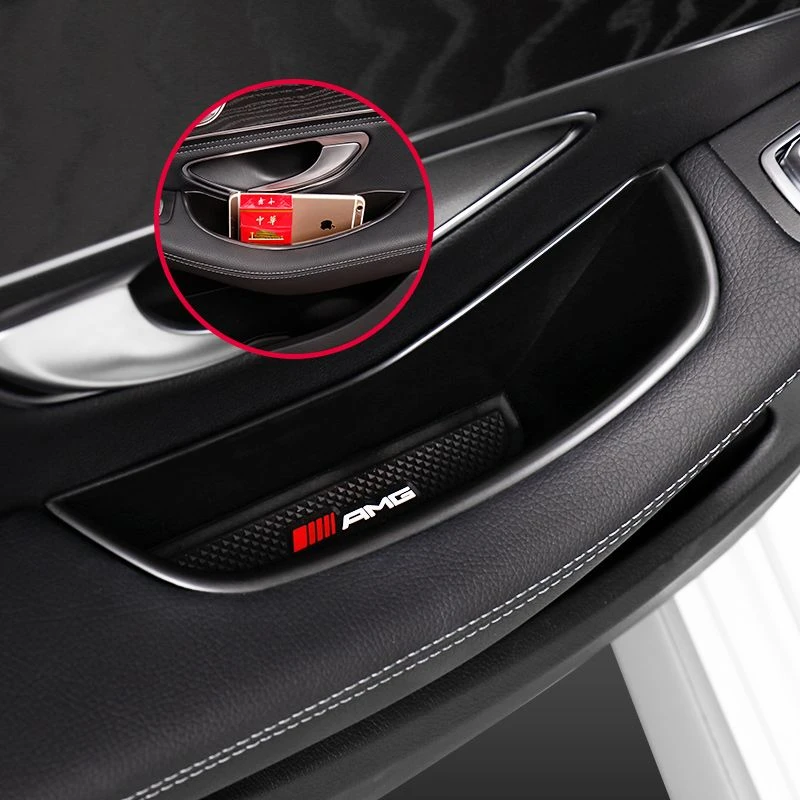 奔驰glc260l车载C级车门储物盒e300c200l汽车用品扶手箱gla改装饰