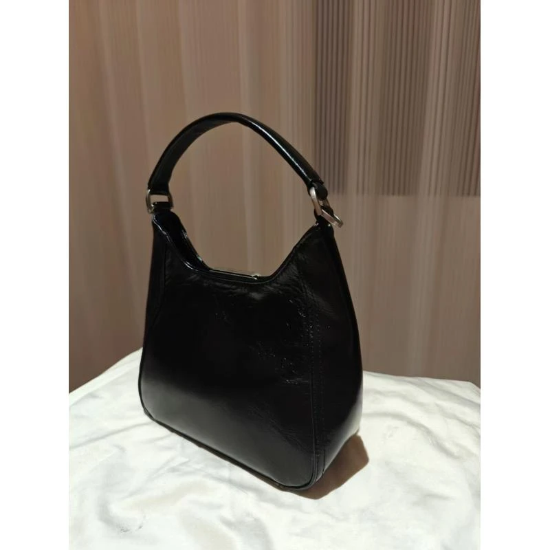 HIRMRIS手工真皮包550356-黑 手提梨黑色