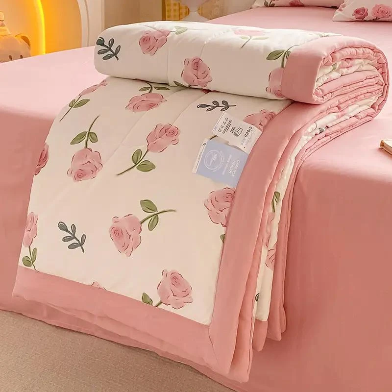 新疆包邮A类夏天可机洗水洗棉大豆双人夏凉被ins床单人儿童夏季薄