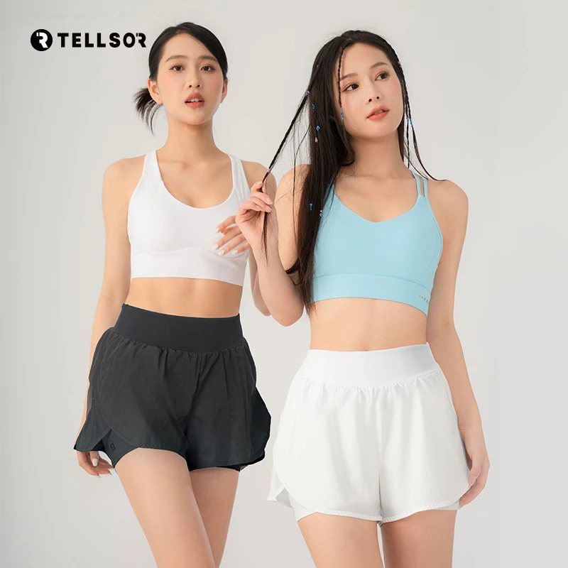 假两件弹力防走光运动瑜伽健身女士薄款速干透气短裤1308