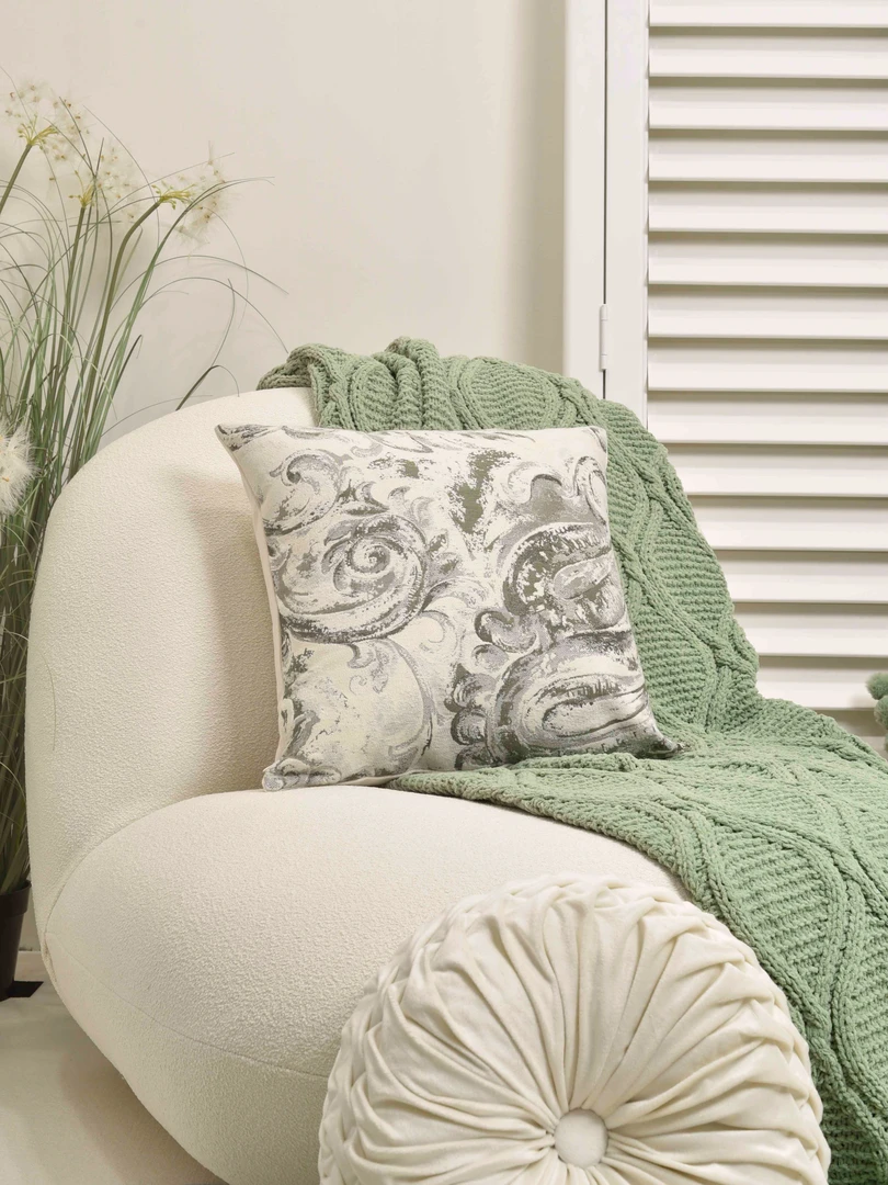 法式风格抱枕奶油风格装饰抱枕靠垫绿色奶茶色抱枕床铺靠垫