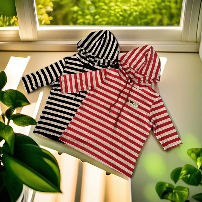 86316（飞儿同款）短袖条纹气质春秋时尚