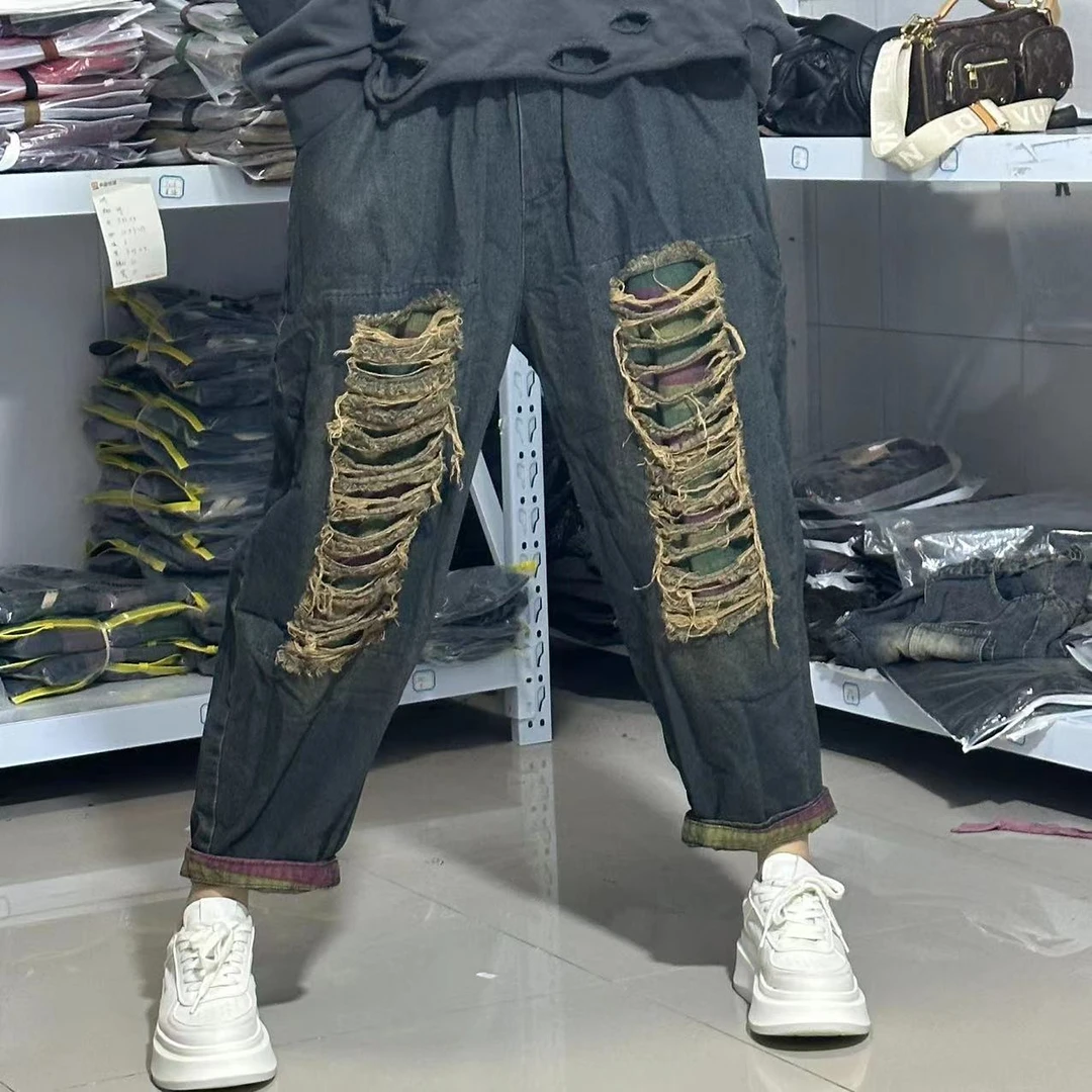 623（飞儿同款）休闲宽松牛仔裤