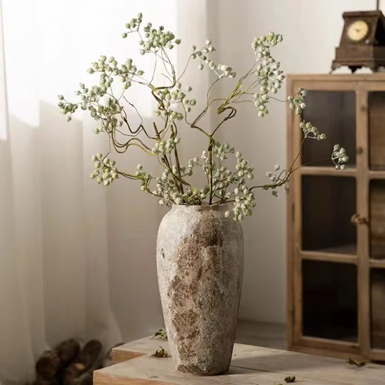 高档陶瓷花瓶复古新中式轻奢客厅摆放切花养护花瓶