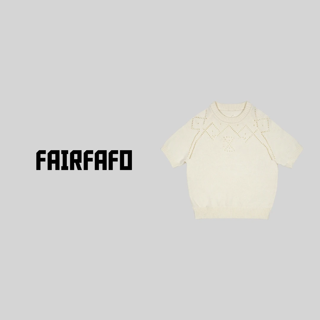 林肉肉【镂空毛织短袖】MK24DX041