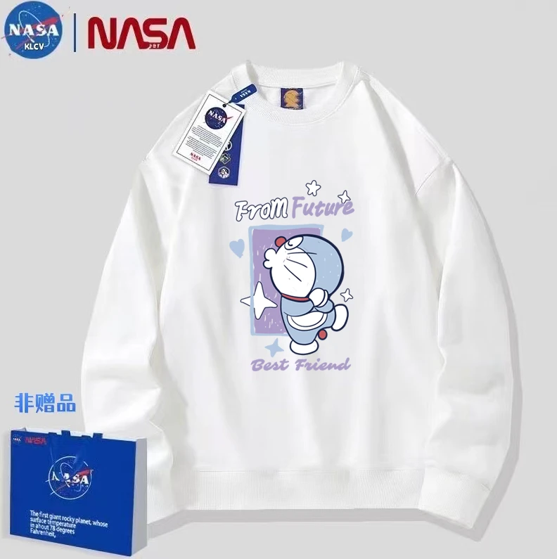 NASA联名卫衣秋冬圆领男女同款时尚潮流百搭美式潮牌套头运动休闲