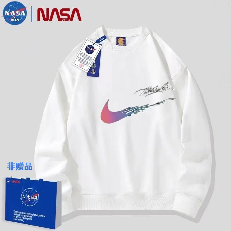 NASA联名卫衣秋冬圆领男女同款时尚潮流百搭美式潮牌套头运动休闲