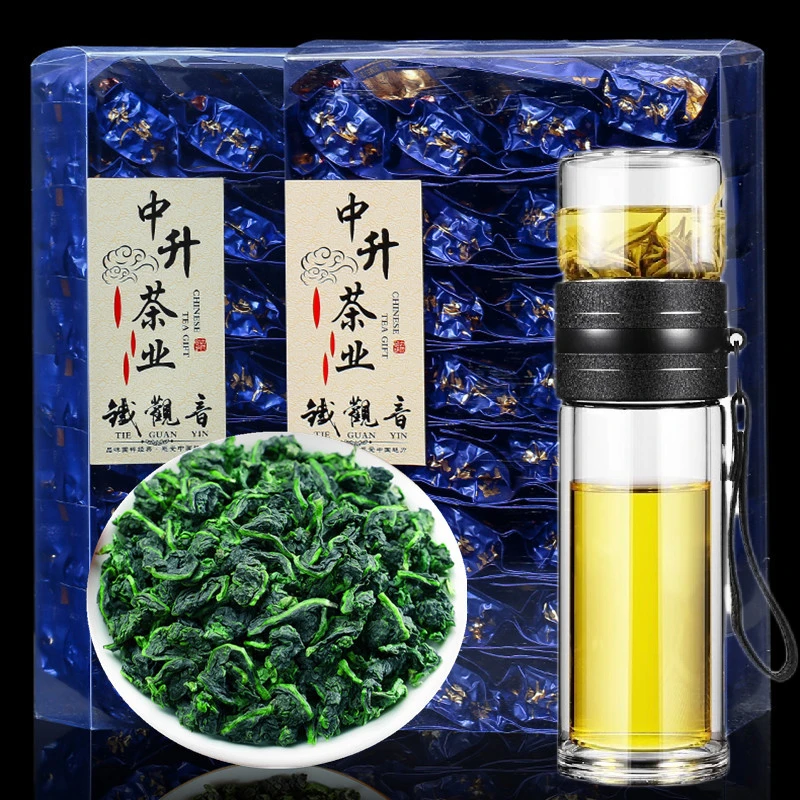 【送茶水分离杯】新茶正宗铁观音茶叶清香型安溪乌龙茶小袋礼盒装