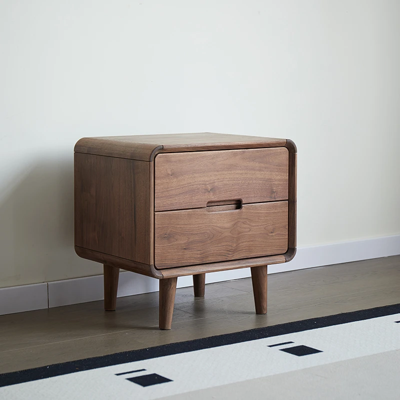 臻美ZM  北美黑胡桃木实木床头柜