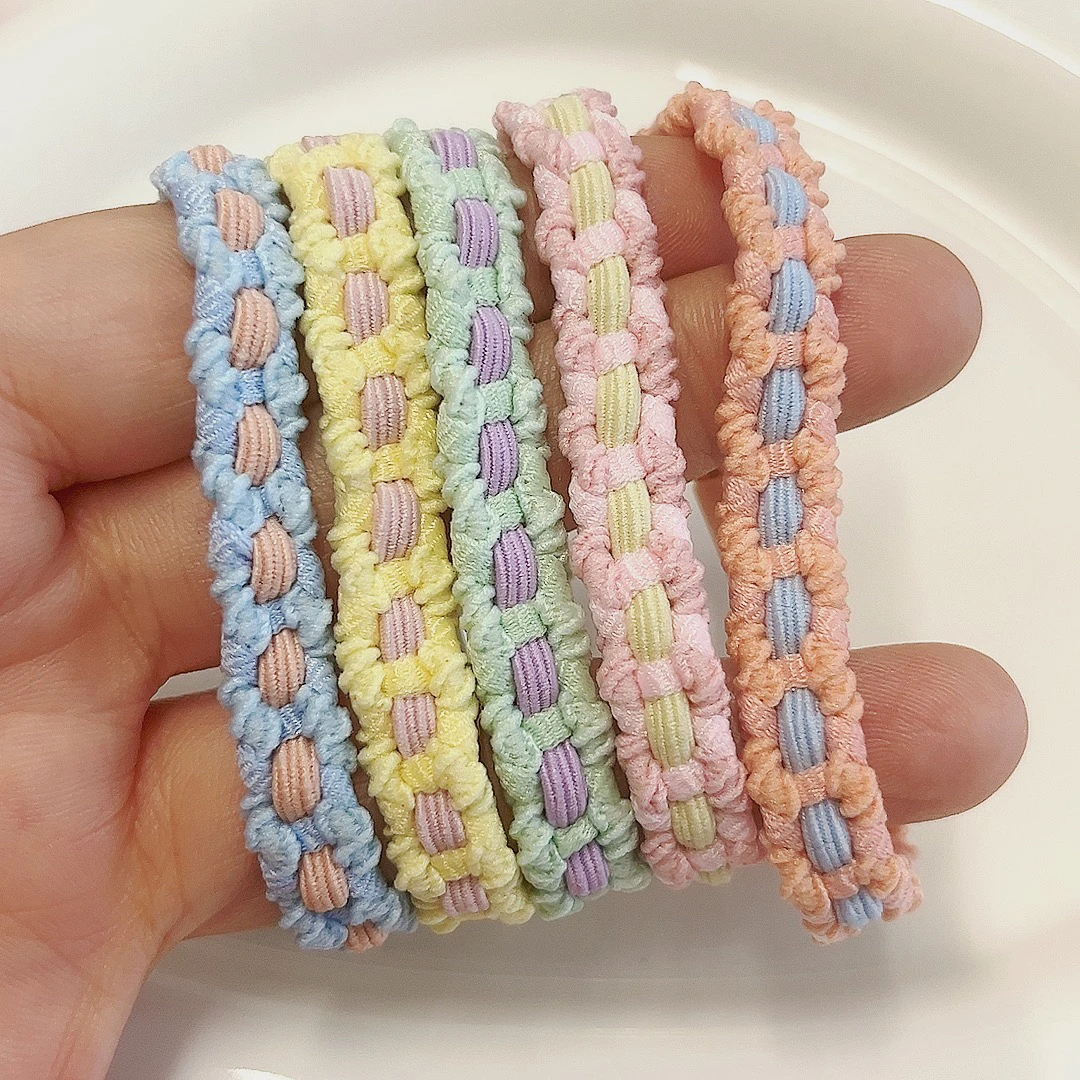 女童小肠发圈彩色实用洋气小女孩绑头发头绳不易断学生扎辫皮筋