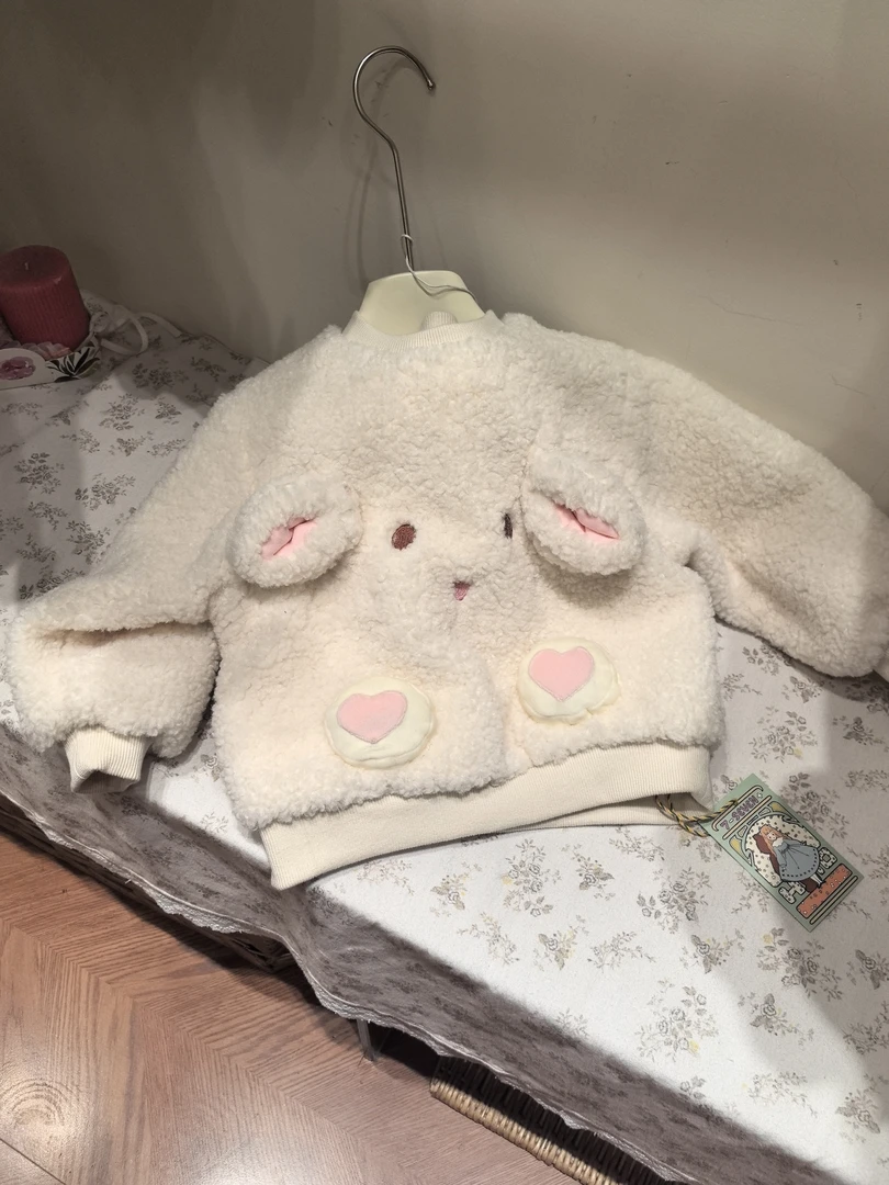 小8340冬季新款儿童毛毛卫衣