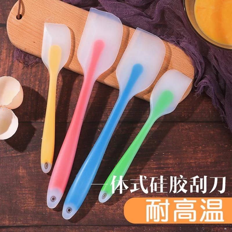 烘焙工具矽胶铲子耐高温橡皮厨房一体式软刮刀奶油搅拌蛋糕小刮板